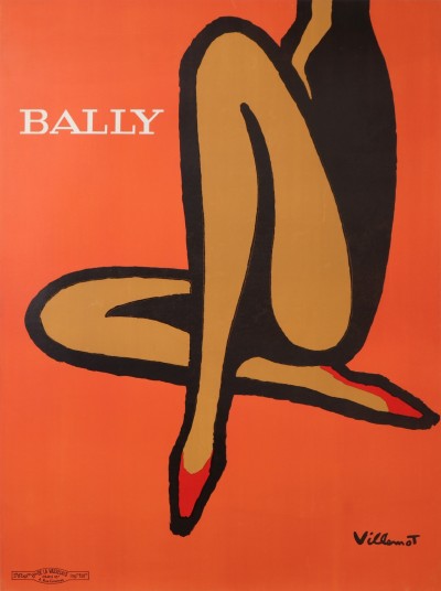 En vente :  VILLEMOT BALLY ORANGE GRAND MODÈLE-BIG SIZE