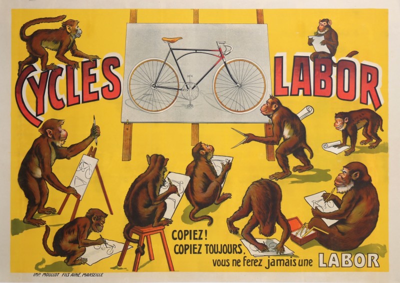 En vente :  CYCLES LABOR COPIEZ COPIEZ TOUJOURS VOUS NE FEREZ JAMAIS UNE LABOR-Monkeys Singes