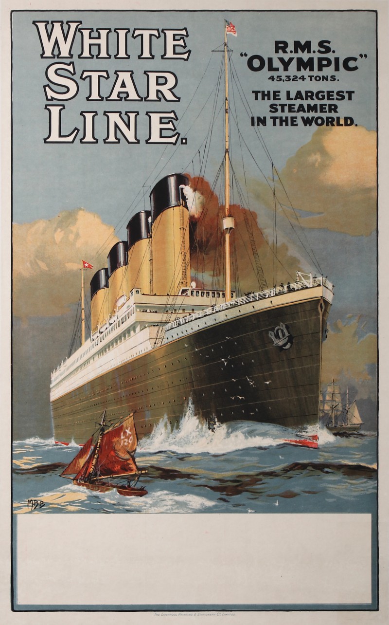 En vente :  WHITE STAR LINE R-M-S OLYMPIC TITANIC